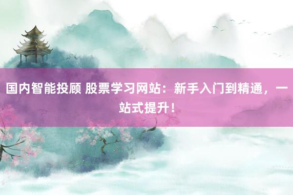 国内智能投顾 股票学习网站：新手入门到精通，一站式提升！